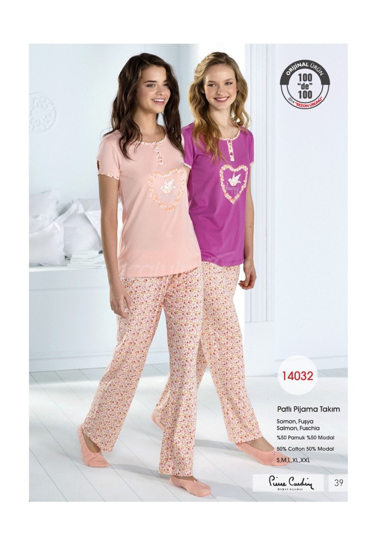 Pierre Cardin Bayan Yazlık Patlı Pijama Takımı 14032