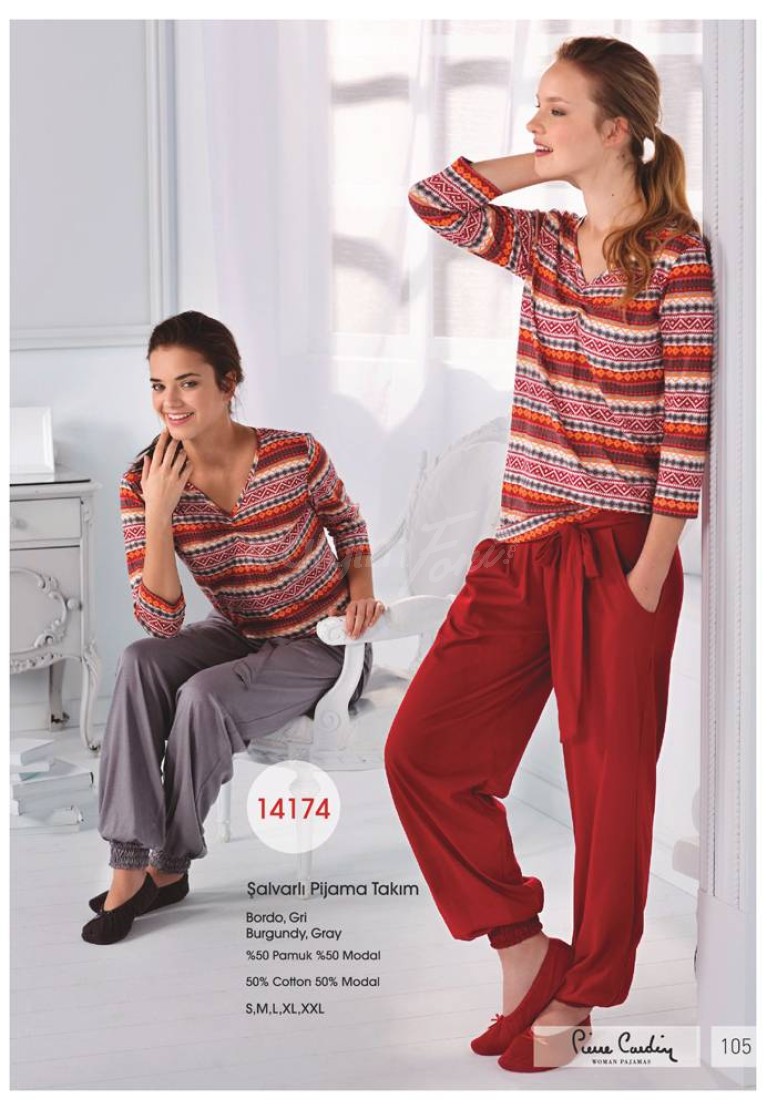 Pierre Cardin Bayan Şalvarlı Pijama Takım 14174