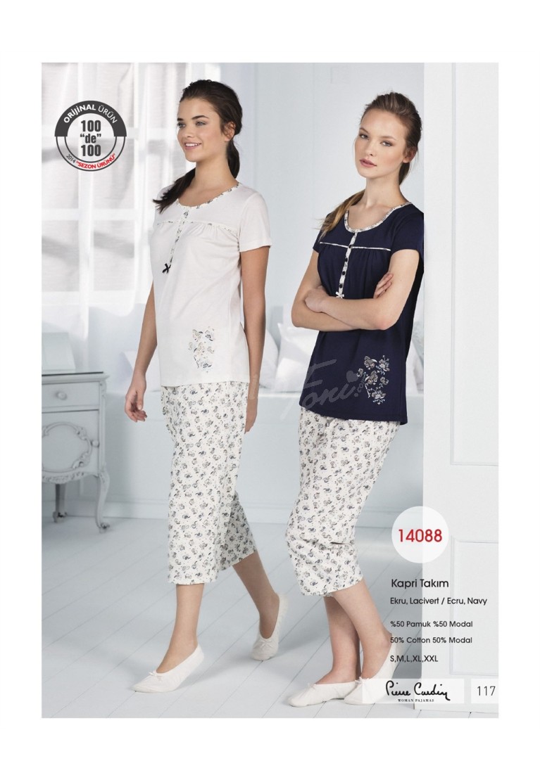 Pierre Cardin Bayan Yazlık Kapri Takım 14088