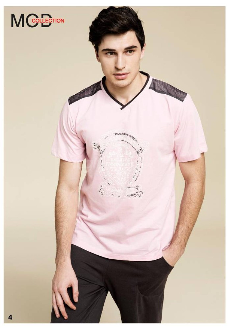 Mod Collection Erkek Yazlık V Yaka Pijama Takım 1601