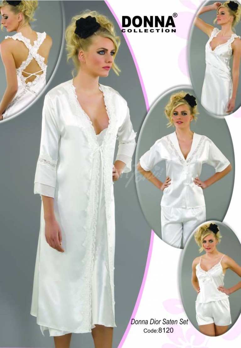 Donna Bayan 6'lı Saten Set 8120S