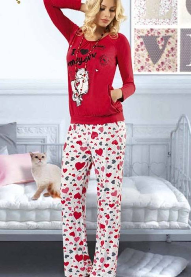 Anıt İç Giyim Baskılı Pijama Takım 4318