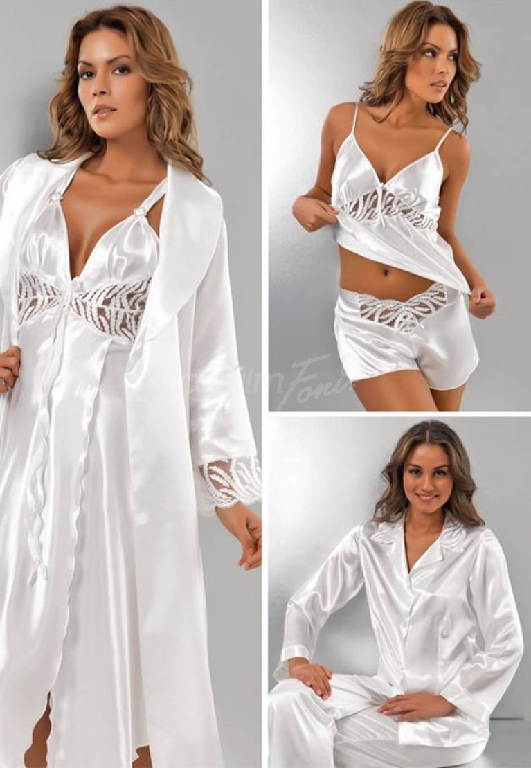 Bondy Saten 6'lı Sabahlık Takım BD-337E