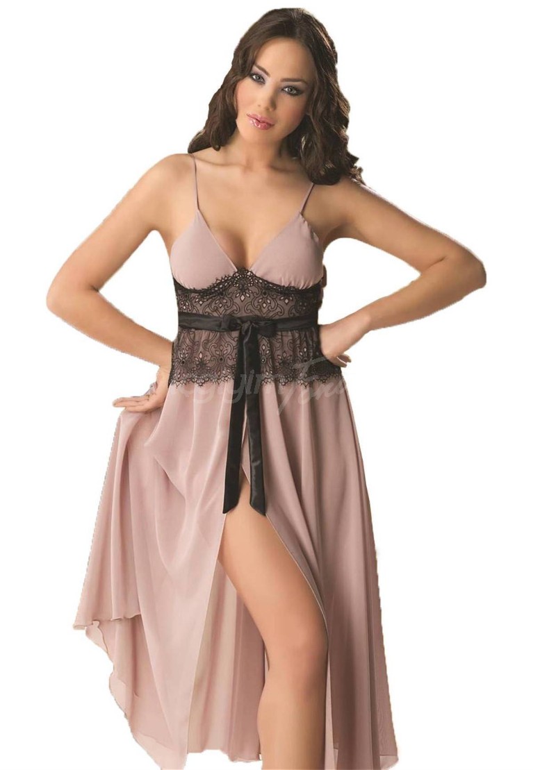 Bondy Dantelli Şifon Gecelik 3005