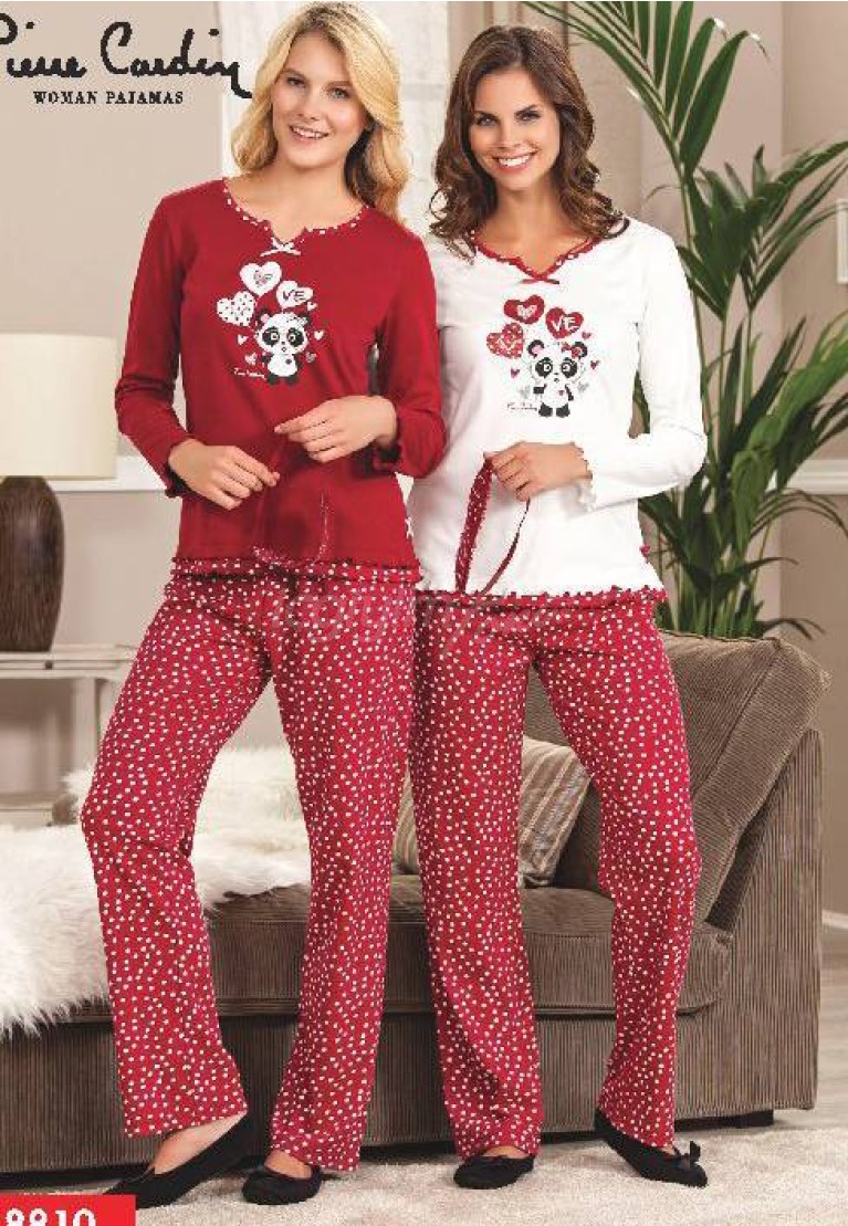 Pierre Cardin Eteği Fırfırlı Pijama Takımı 8810