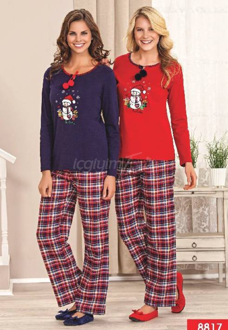 Pierre Cardin Yuvarlak Yaka Ponponlu Pijama Takım 8817