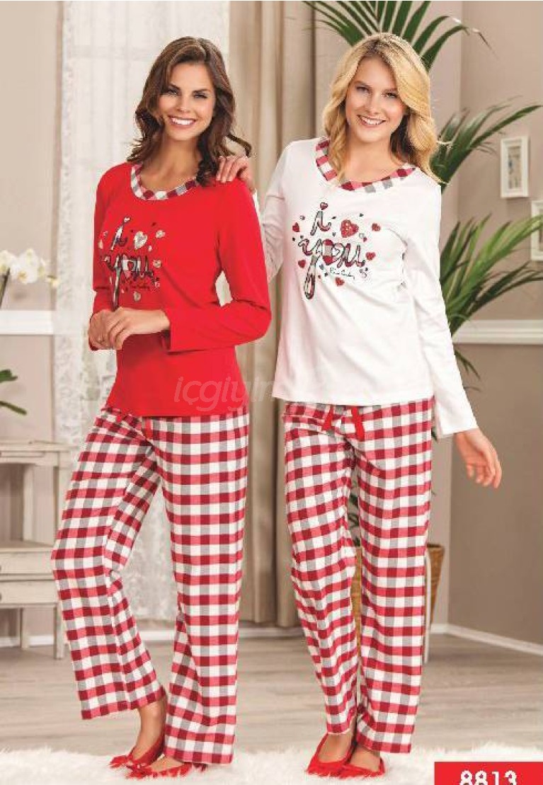Pierre Cardin Yuvarlak Yaka Pijama Takım 8813