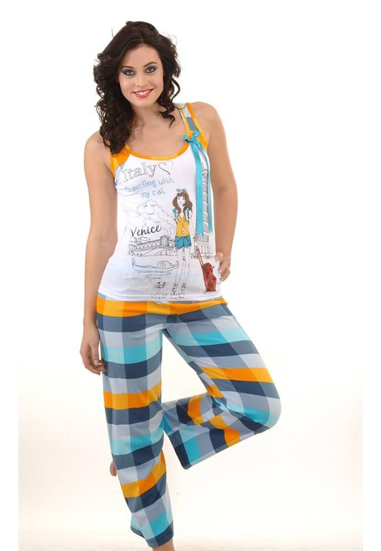 Yakıcı Baskılı Pijama 6075