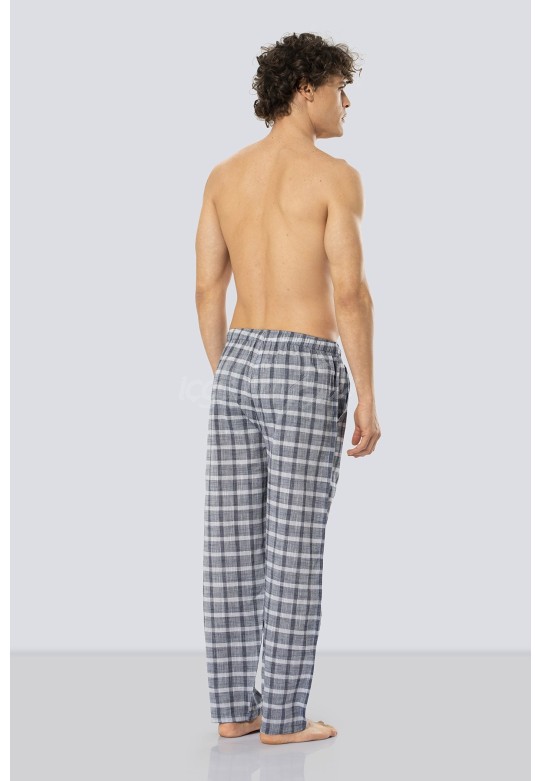Cacharel Erkek Kareli Tek Alt Pijama  2179/LACİVERT