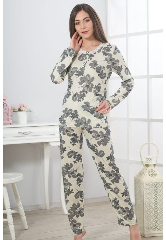 Estiva Viskon Çiçekli Pijama Takımı  19374