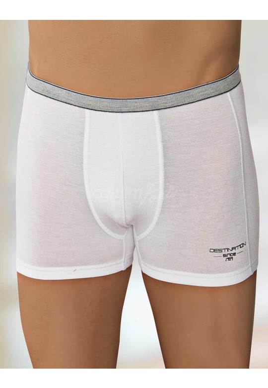 Şahinler Likralı Modal Erkek Boxer Beyaz ME125-BY