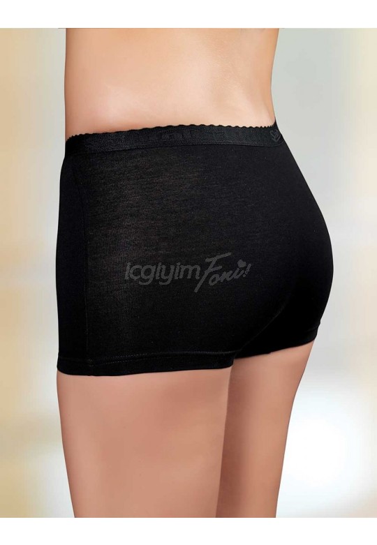 Şahinler Likralı Boxer Şort Siyah MB3022-SH