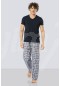Cacharel Kısa Kollu Poplin Pijama Takım  2184/LACİVERT