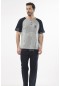 Cacharel Düz Reglan Patlı Kısa Kol Pijama  2115/GRİ