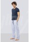Cacharel Kısa Kollu Poplin Pijama Takım  2187/MAVİ