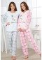 Estiva Kadın Welsoft Kareli Pijama Takımı  19340