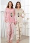 Estiva Kadın Welsoft Ayıcıklı Pijama Takımı  19341