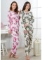 Estiva Viskon Çiçekli Pijama Takımı  19374
