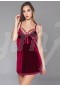 Moonlight Kadife Fantazi Bordo Gecelik  288