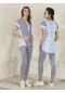 Artış Taytlı Ekose Tunık Pijama Takım  -3216