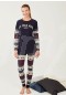 Us Polo Yuvarlak Yaka Lacivert Pijama Takımı 16278