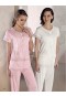 Artış Yarım Kol Sade Pijama Takım  -1321