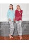 Bone Club Klasik Çizgili Pijama Takımı 4823