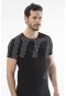 Cacharel Düğmeli Kısa Kollu T-Shirt  1308/SİYAH