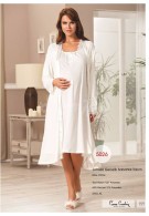 Pierre Cardin Bayan Lohusa Gecelik Sabahlık Takım 5026