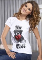 X-Lady Likralı Koton T-Shirt 7094