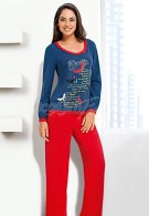 Gümüş Bayan Kışlık Pijama Takım 9216