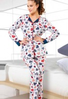 Gümüş Bayan Pijama Takımı 9315