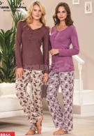Pierre Cardin Nervurlü Patlı Pijama Takım 8866
